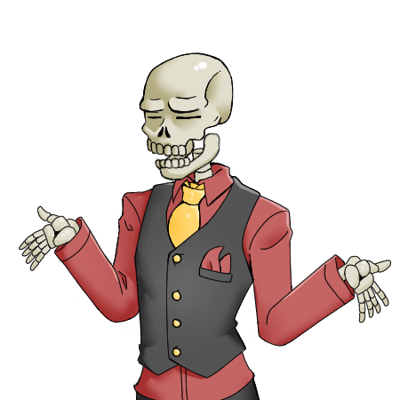 Skeleton Sprite Shrugging And Talking